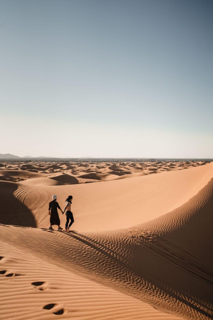 Sahara desert Morocco - Happy couple 